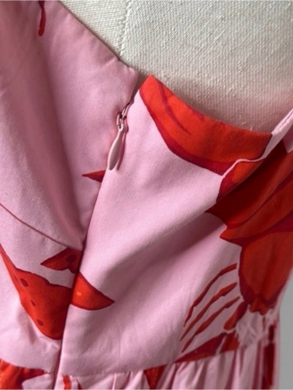 J. Crew Pink Maxi Dress with Red Lobster & Star Print Size 8 - Picture 8 of 15